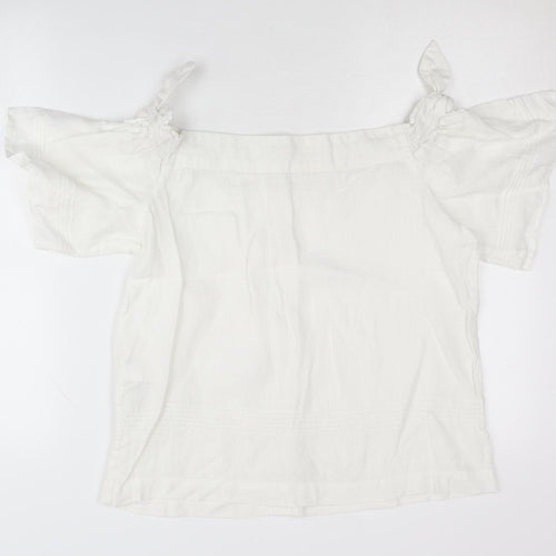 Whistles Women's White Off the Shoulder Blouse - Size S