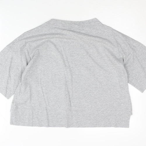 Adidas Women's Grey XS Cropped T-Shirt - Casual Spring