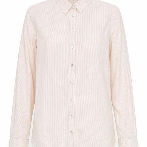 Fat Face Women’s Beige Striped Button-Up Shirt UK 8