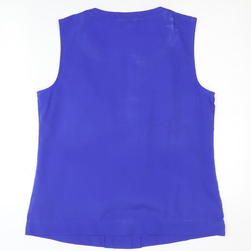 Calvin Klein Women's Blue Sleeveless Blouse Size M