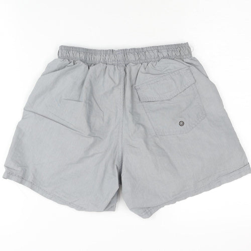 Trespass Men's Grey M Swim Shorts - Elastic Waist, Pockets