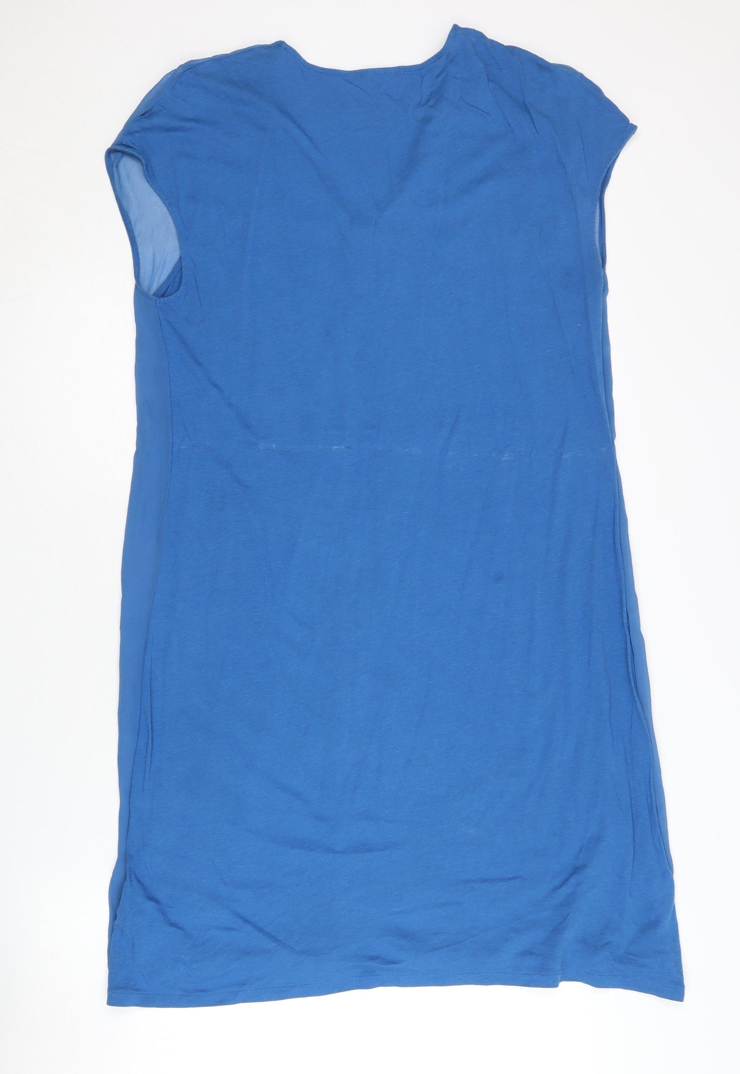 Jigsaw Women's Blue V-Neck Cap Sleeve Dress L
