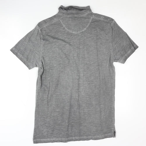 Firetrap Men's Grey Short Sleeve Polo Shirt Size M