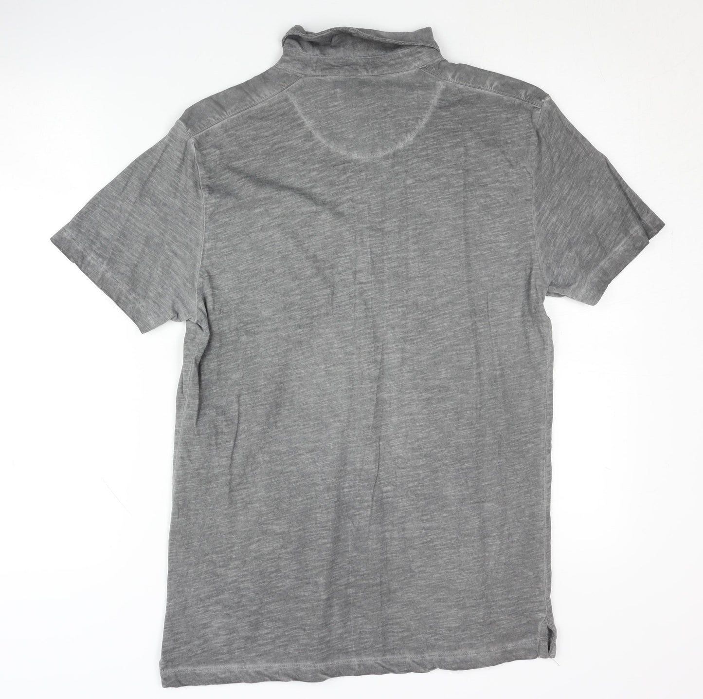 Firetrap Men's Grey Short Sleeve Polo Shirt Size M