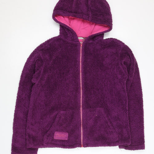 Regatta Teens Purple Hooded Zip Fleece Hoodie Size 12