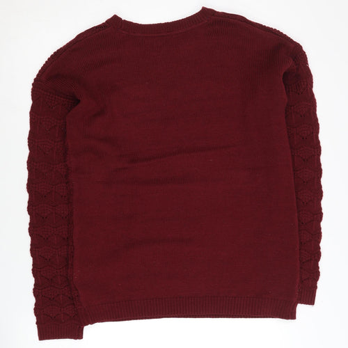 Kangol Women's Red Crew Neck Pullover Jumper M