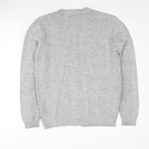 Honor Millburn Women's Grey Embroidered Cardigan S