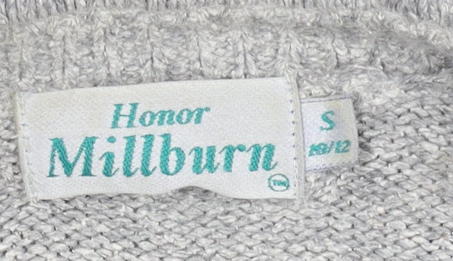 Honor Millburn Women's Grey Embroidered Cardigan S
