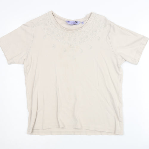 Honor Millburn Women's Beige Cotton T-Shirt M