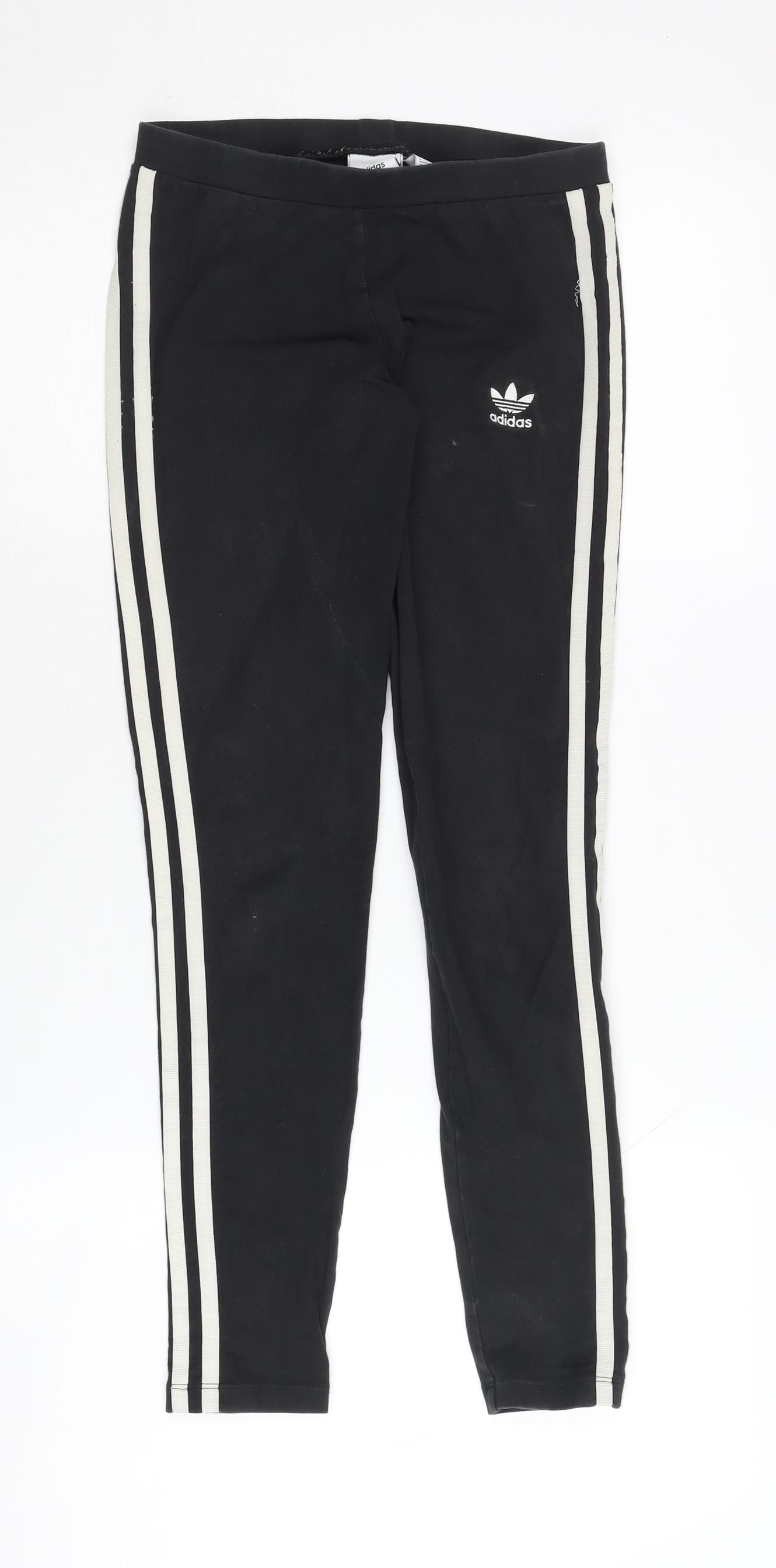 Adidas Women's Black Leggings Size 8 - Stretchy Activewear