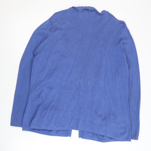 Eastex Women's Blue Knit Open Front Cardigan Size 16