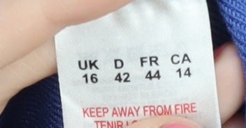 Eastex Women's Blue Knit Open Front Cardigan Size 16