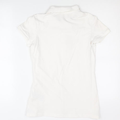 Nike Women's White Polo Shirt M Casual Basic Style