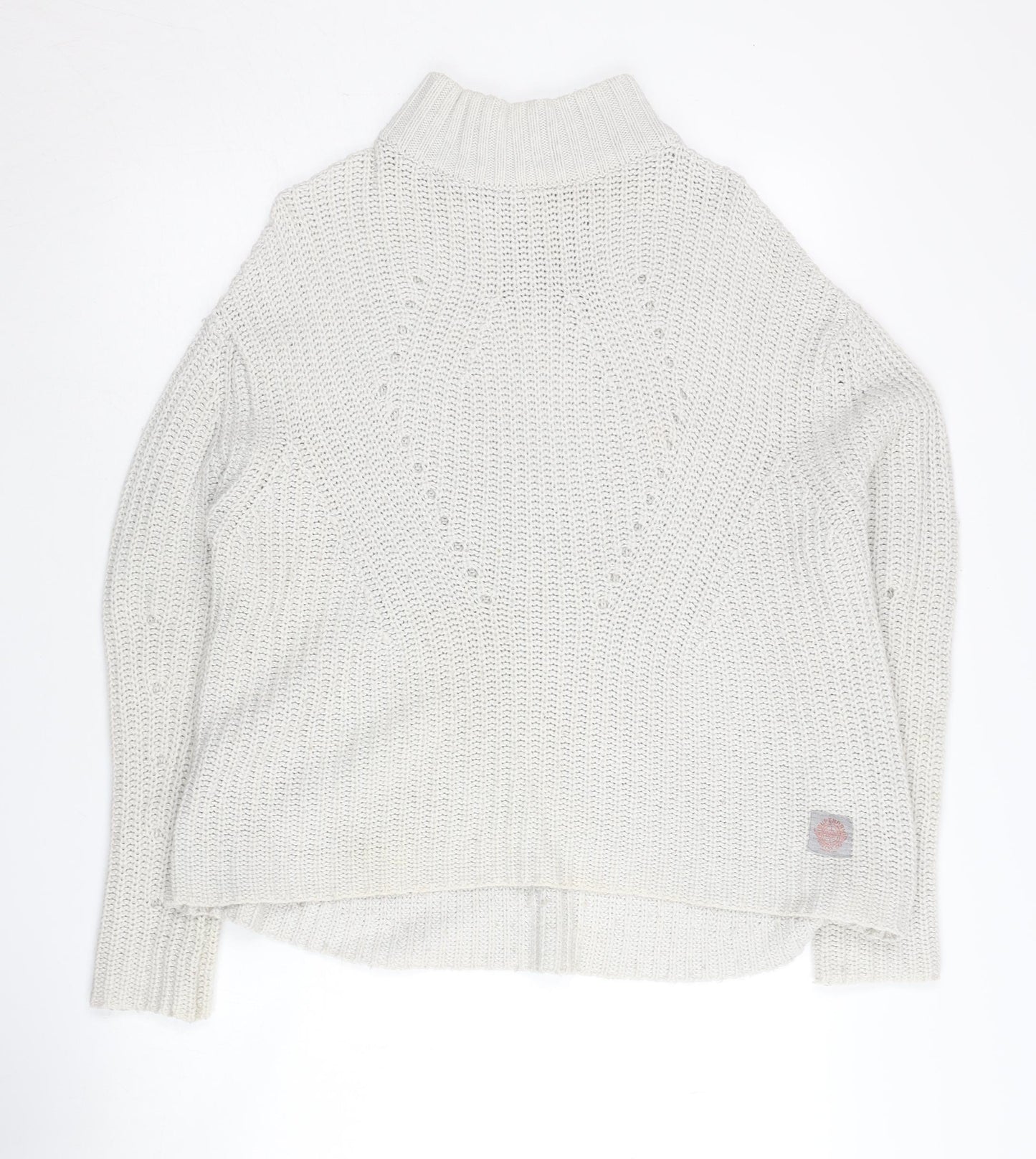 Superdry Women's Ivory High Neck Pullover Jumper XS
