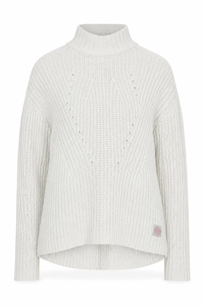 Front view of Superdry Women's Ivory High Neck jumper XS