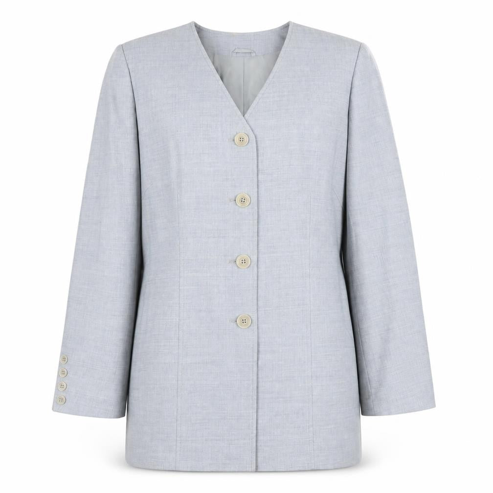 Front view of Viyella Women’s Grey Petite Blazer UK 14