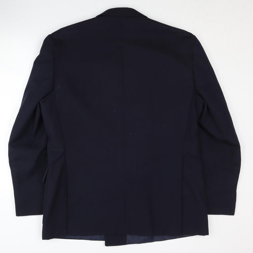 Jeff Banks Men's Blue Double-Breasted Blazer Size 40