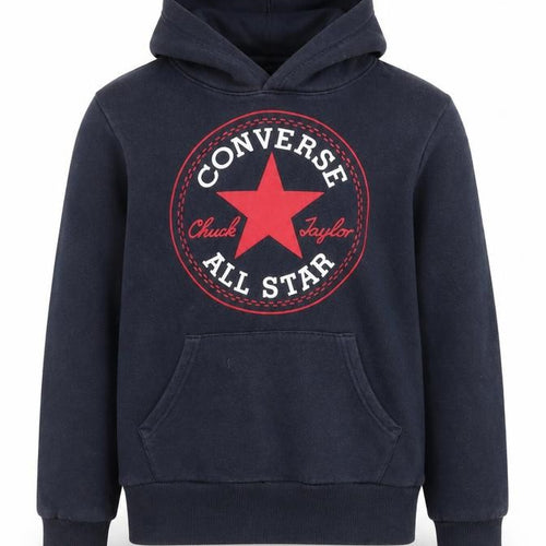 Converse Boys Blue Pullover Hoodie, Size S, Casual All-Season