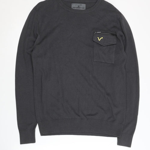 VOI Jeans Co. Men's Black Pullover Jumper, M, Casual