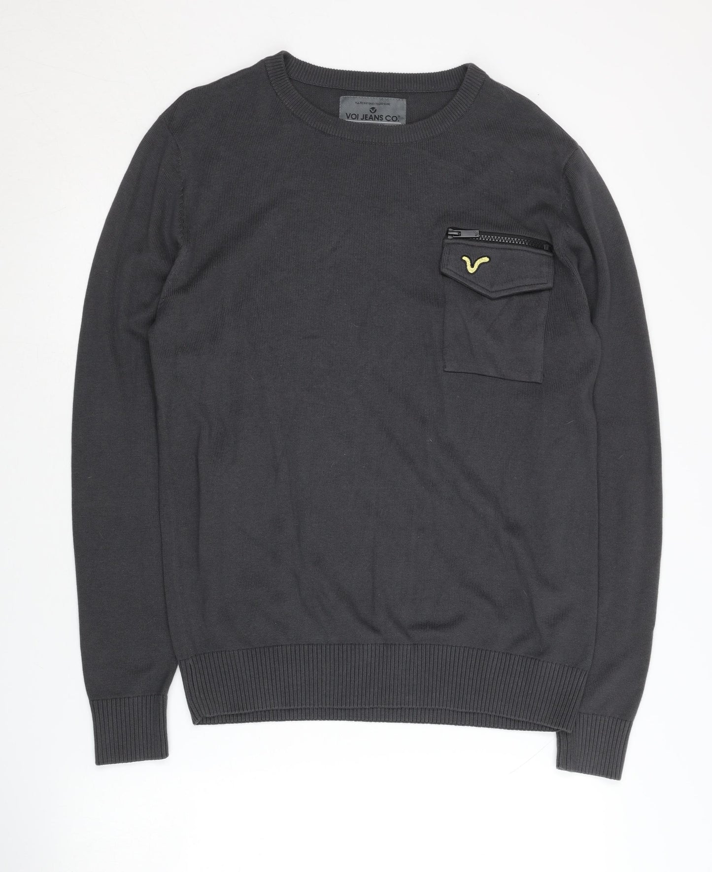 VOI Jeans Co. Men's Black Pullover Jumper, M, Casual