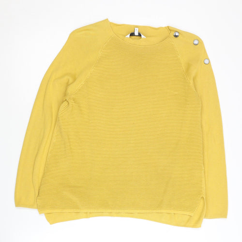 J by Jasper Conran Women's Yellow Pullover Jumper Size 8
