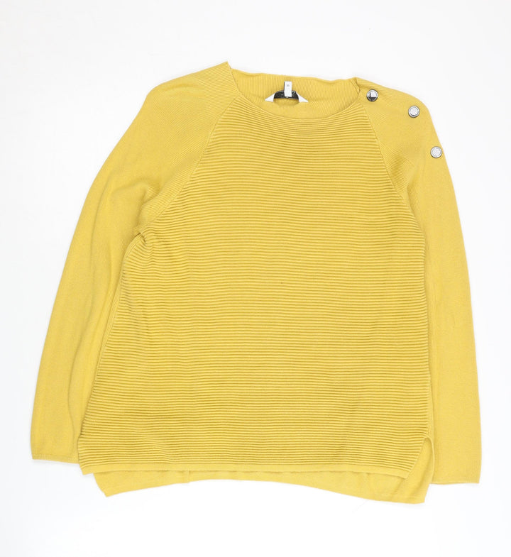 J by Jasper Conran Women's Yellow Pullover Jumper Size 8