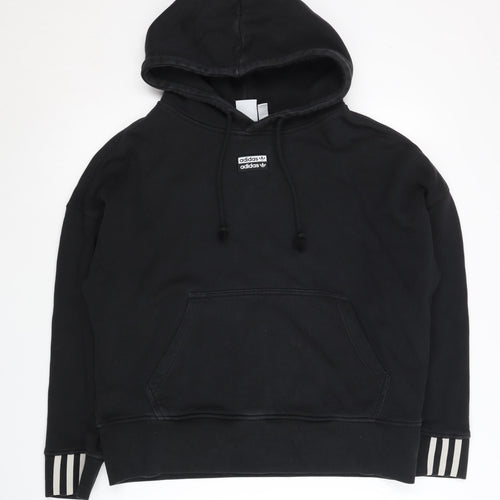 Adidas Women's Black Hoodie, Medium, Brand Logo