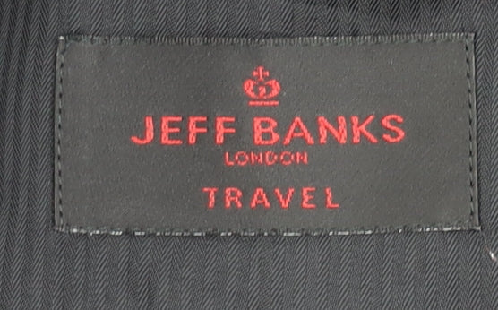 Jeff Banks Men's Black Travel Blazer 46S