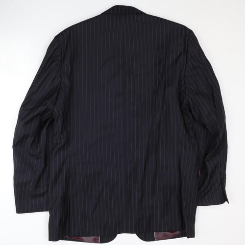 Austin Reed Men's Black Blazer, 42R Pinstripe Jacket