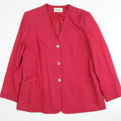 Eastex Red Wool Blazer Size 16 Women's Workwear