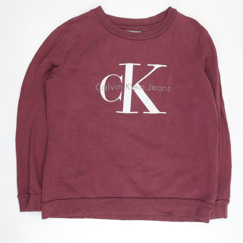 Calvin Klein Men's Red Medium Pullover Sweatshirt