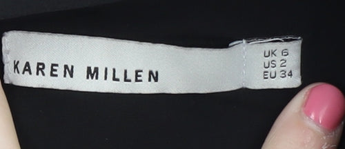 Karen Millen Women's Black Beaded Cocktail Dress