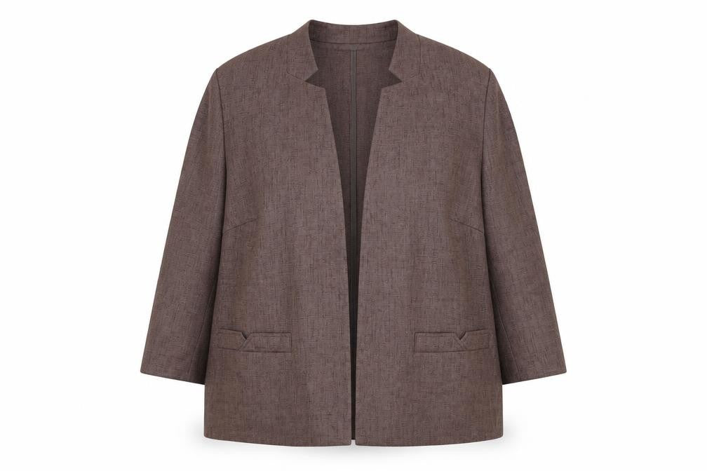 Front view of Eastex Brown Women's Blazer, size 16, Regular Fit
