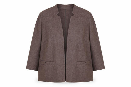 Front view of Eastex Brown Women's Blazer, size 16, Regular Fit