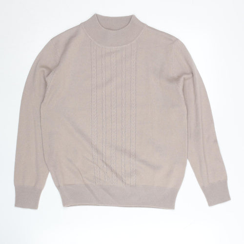 Eastex Women's Beige Cable-Knit Pullover Jumper, Size 10