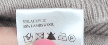 Eastex Women's Beige Cable-Knit Pullover Jumper, Size 10