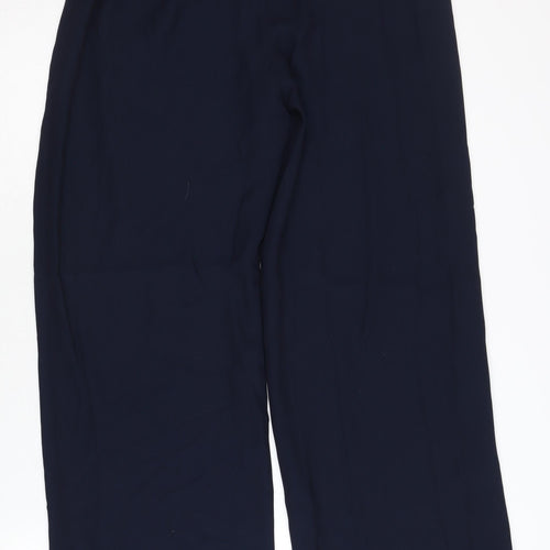 Jacques Vert Women's Blue Wide-Leg Trousers, Size 10