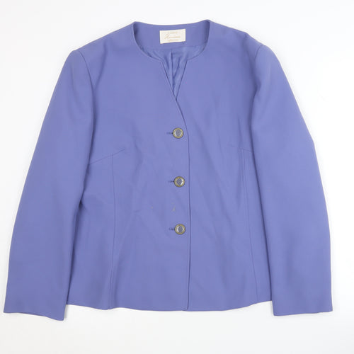 Eastex Womens Blue Blazer Size 16 Three-Button