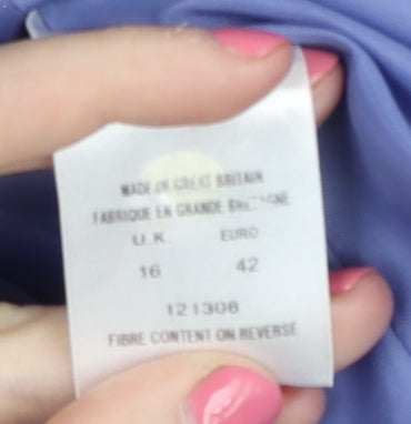 Eastex Womens Blue Blazer Size 16 Three-Button