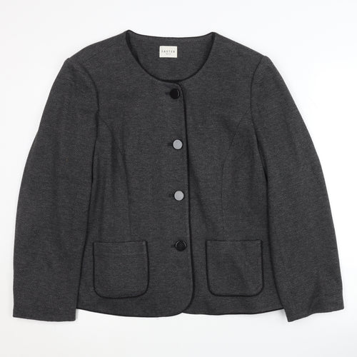 Eastex Women's Grey Chevron Blazer Size 18