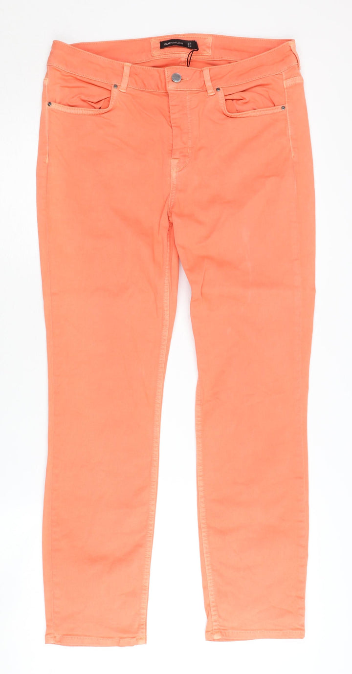 Karen Millen Women's Orange Jeans, UK 12