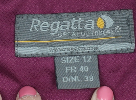 Regatta Women's Purple Puffer Jacket Size 12 Insulated
