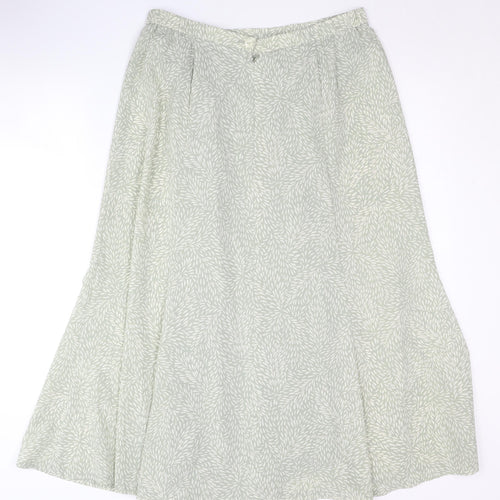 Eastex Women's Green A-Line Midi Skirt, Size 14