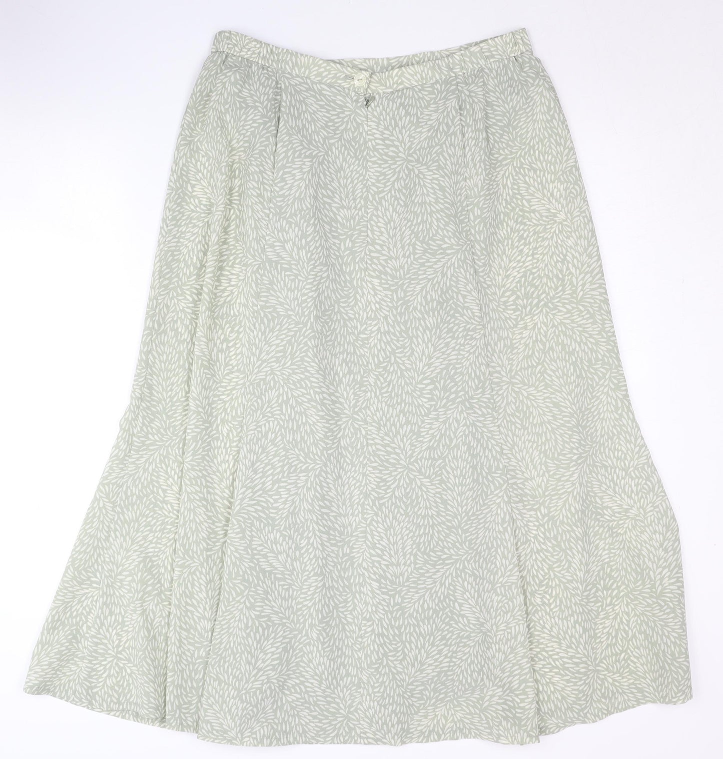 Eastex Women's Green A-Line Midi Skirt, Size 14