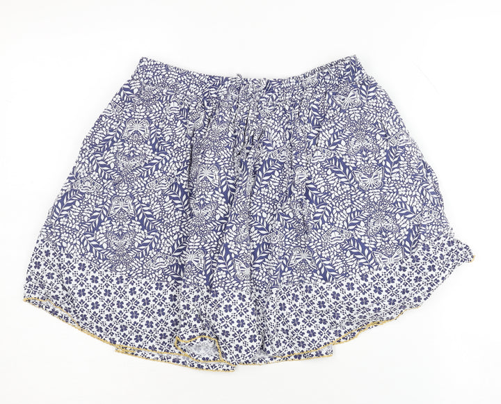 Fat Face Girls Blue Floral A-Line Skirt 12-13 Years Spring/Summer