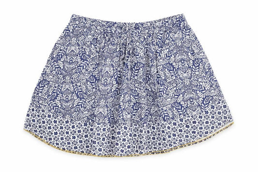 Fat Face Girls Blue Floral A-Line Skirt 12-13 Years Spring/Summer