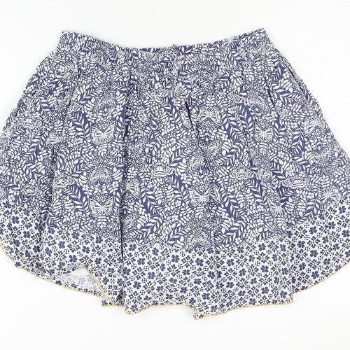 Fat Face Girls Blue Floral A-Line Skirt 12-13 Years Spring/Summer