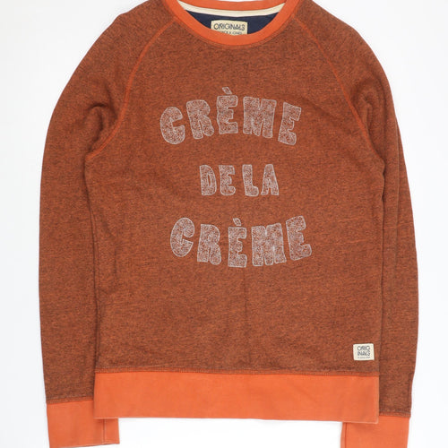 Jack & Jones Men's Orange Pullover Sweatshirt M