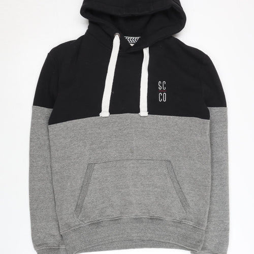 SoulCal & Co Men's Black Grey Pullover Hoodie S