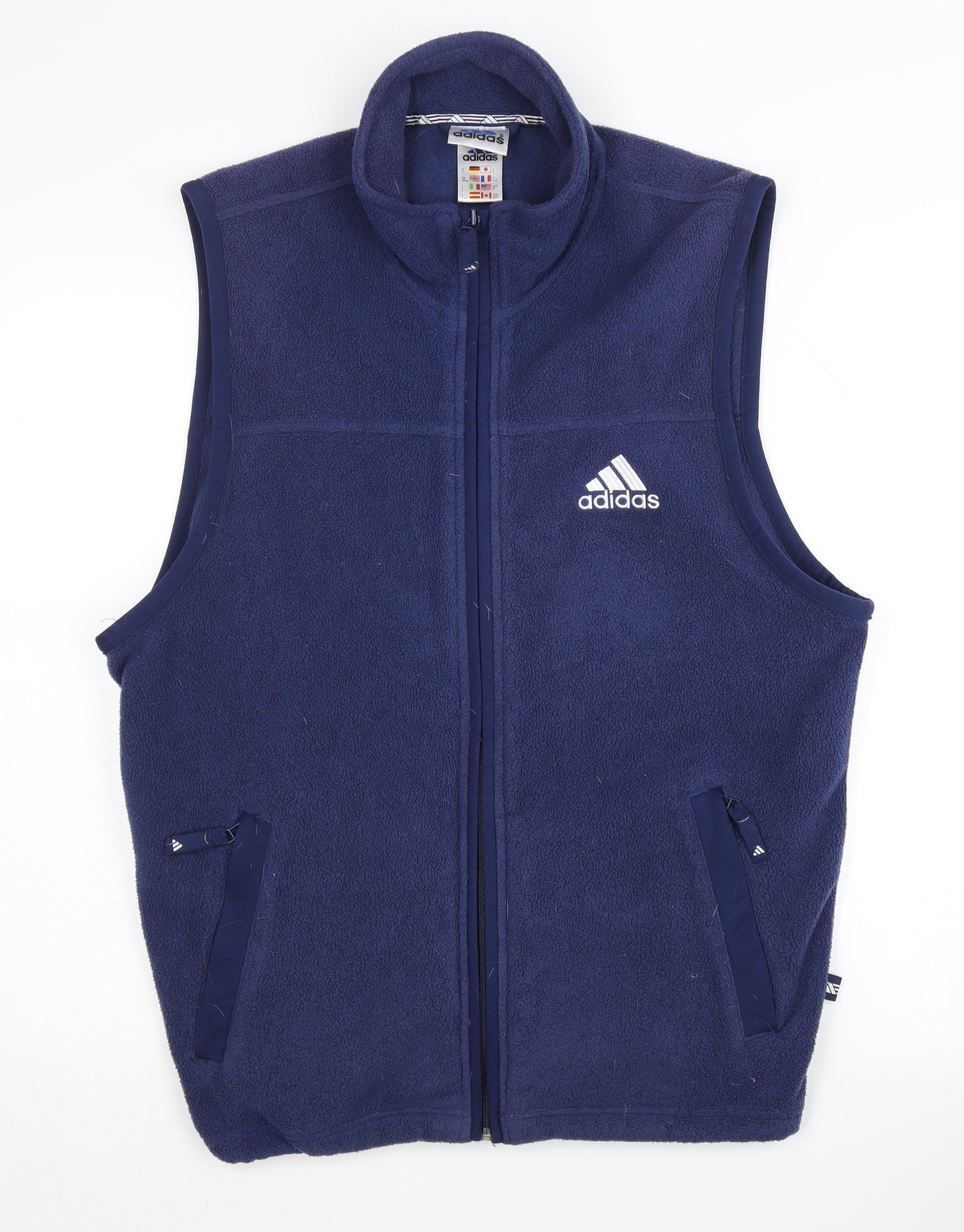 Adidas Men's Blue Fleece Waistcoat L